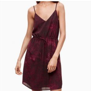Aritzia Babaton Burgundy Casmir Dress SMALL